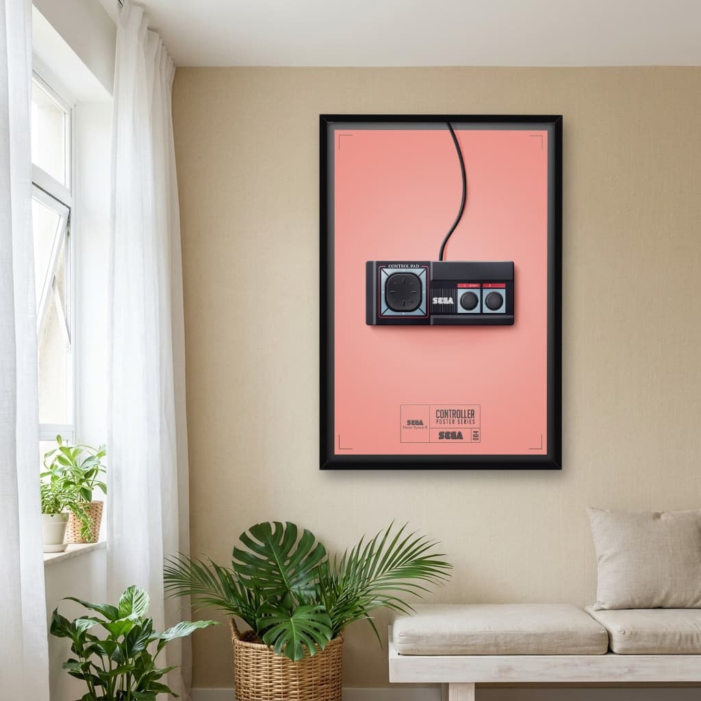 Quadro Decorativo Controle de Games - Master System II