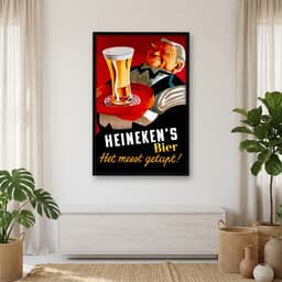 Quadro Decorativo Cartaz Retro Vintage Cerveja Heineken Beer