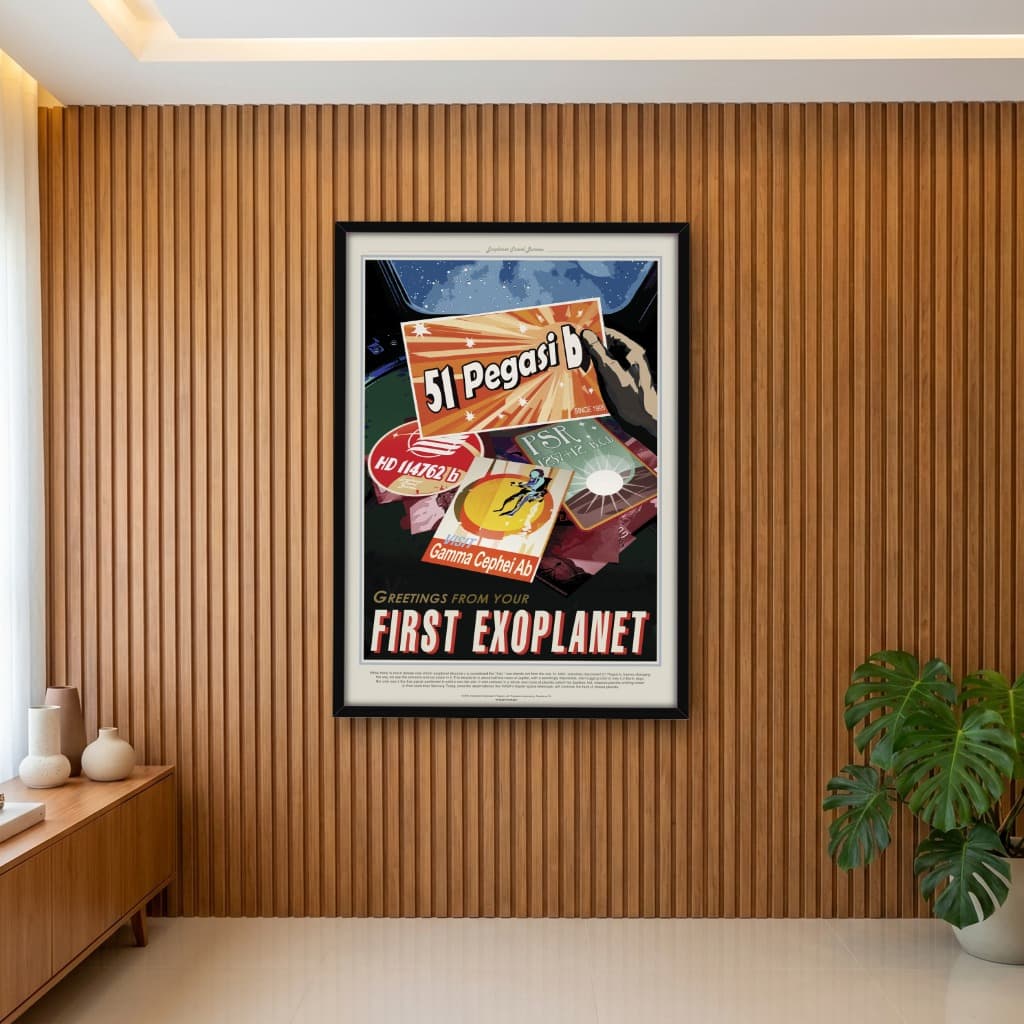 Quadro Decorativo 51 PEGASI - Cartaz de Turismo Visão do Futuro da NASA do Espaço
