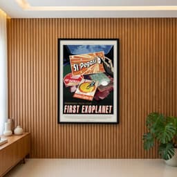 Quadro Decorativo 51 PEGASI - Cartaz de Turismo Visão do Futuro da NASA do Espaço
