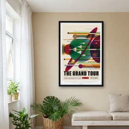 Quadro Decorativo THE GRAND TOUR - Cartaz de Turismo Visão do Futuro da NASA do Espaço