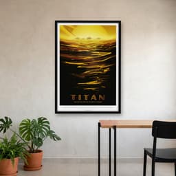 Quadro Decorativo TITÃ - Cartaz de Turismo Visão do Futuro da NASA do Espaço
