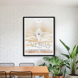 Quadro Decorativo VÉNUS - Cartaz de Turismo Visão do Futuro da NASA do Espaço