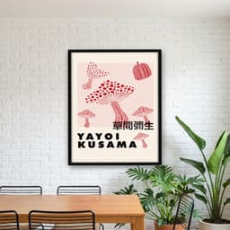 Quadro Decorativo Cogumelos Abstratos - Yayoi Kusama
