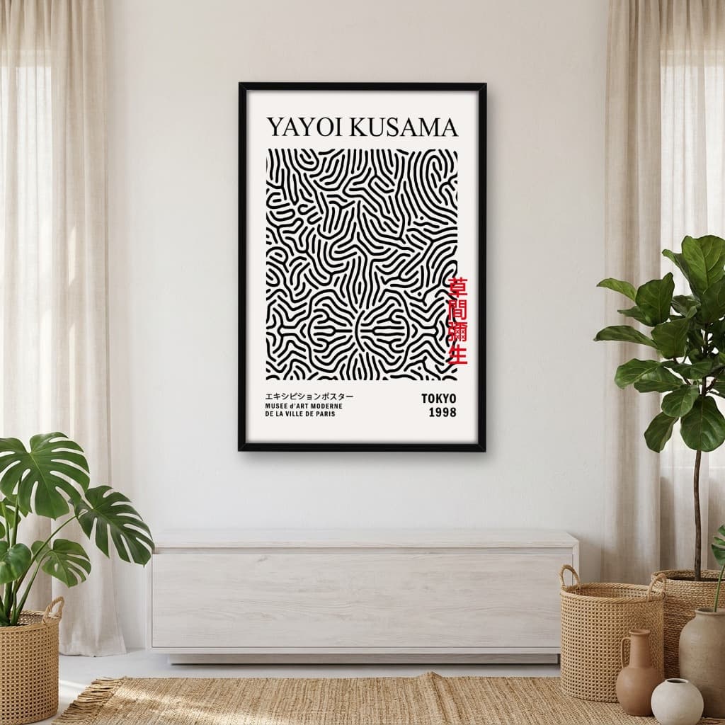 Quadro Decorativo Linhas Pretas - Yayoi Kusama