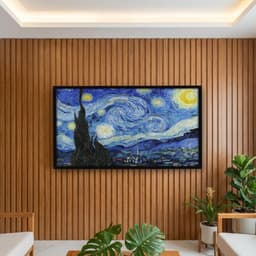 Quadro Decorativo Pintura A Noite Estrelada Obra do Artista Vincent van Gogh