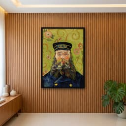 Quadro Decorativo Pintura O carteiro Joseph Roulin Obra do Artista Vincent van Gogh