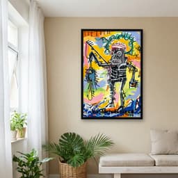 Quadro Decorativo Fishing de Jean Michel Basquiat Arte Grafite