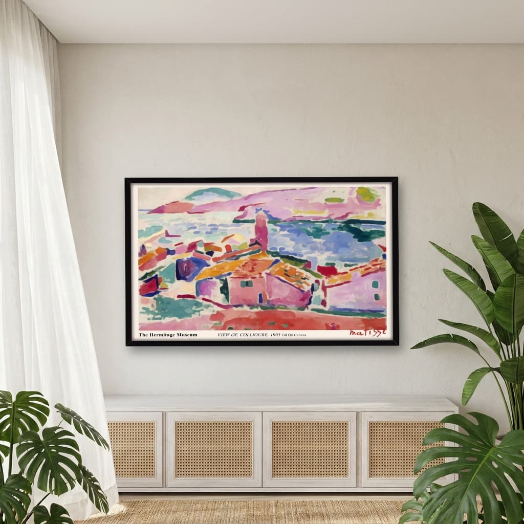 Quadro Decorativo Les toits de Collioure Obra do Artista Henri Matisse