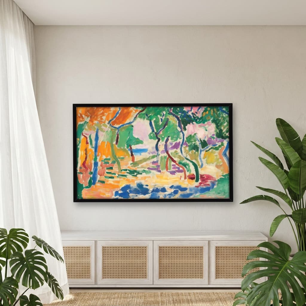 Quadro Decorativo Paisagem Colorida Obra do Artista Henri Matisse