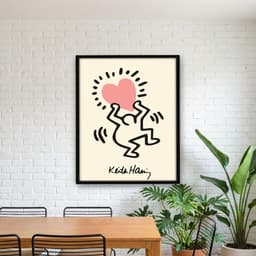 Quadro Decorativo Love Pop Art Keith Haring