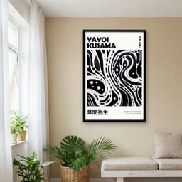 Quadro Decorativo Yayoi Kusama Padrões Abstratos Minimalistas Da Arte Pop Japonesa