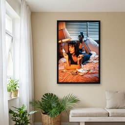 Quadro Decorativo Uma Thurman - Pulp Fiction