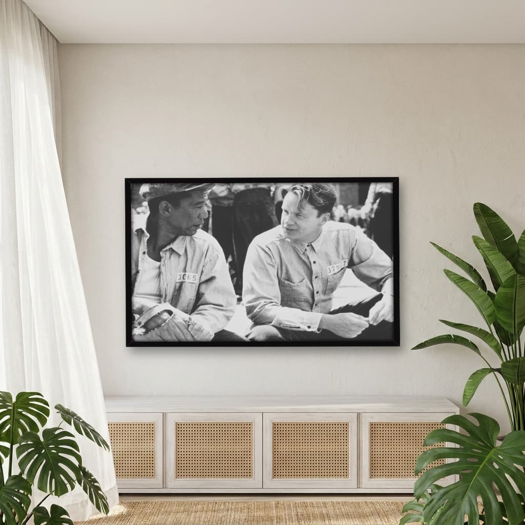 Quadro Decorativo Tim Robbins e Morgan Freeman