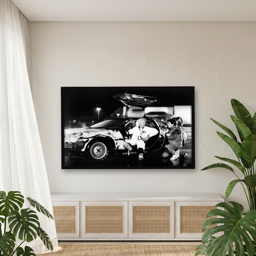 Quadro Decorativo Michael J. Fox e Christopher Lloyd - De Volta para o Futuro