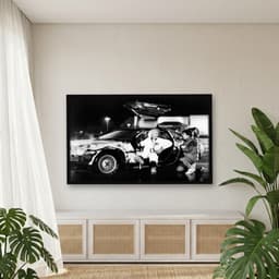 Quadro Decorativo Michael J. Fox e Christopher Lloyd - De Volta para o Futuro
