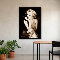Quadro Decorativo Marilyn Monroe - Sépia