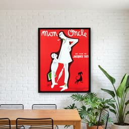 Quadro Decorativo Meu Tio - Fundo Vermelho