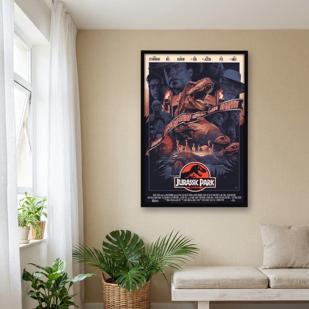 Quadro Decorativo O Parque dos Dinossauros - Jurassic Park - Arte