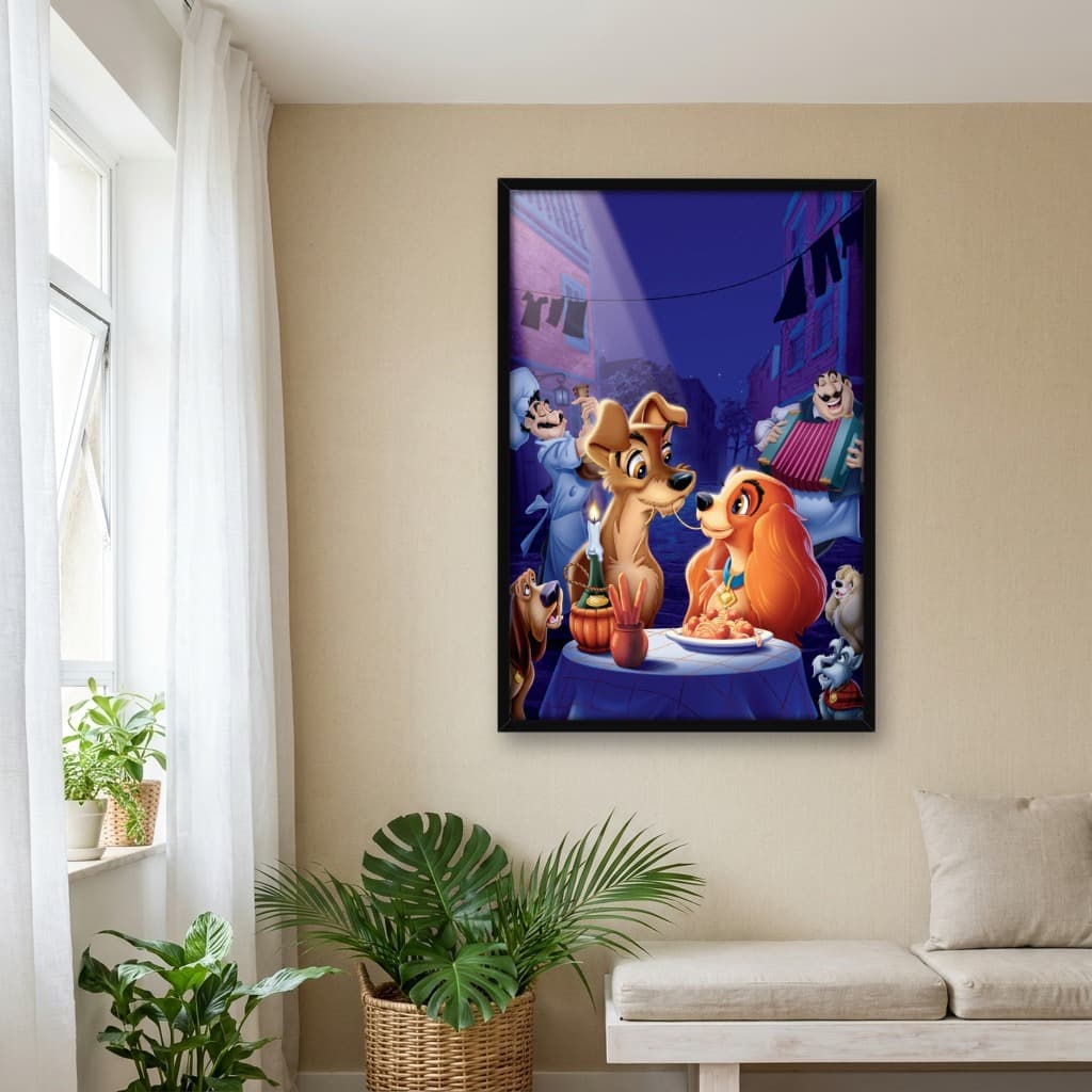 Quadro Decorativo A Dama e o Vagabundo