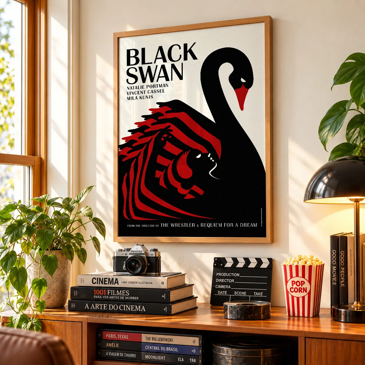 Quadro Decorativo Cisne Negro – Black Swan Arte Minimalista