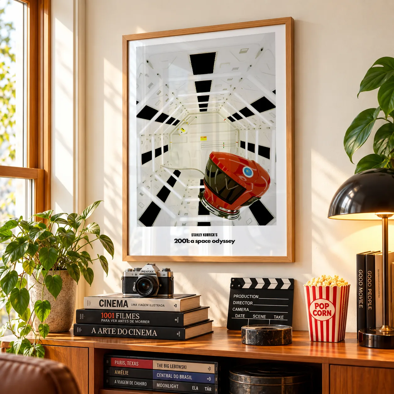 Quadro Decorativo 2001: Uma Odisséia no Espaço - Capacete vermelho