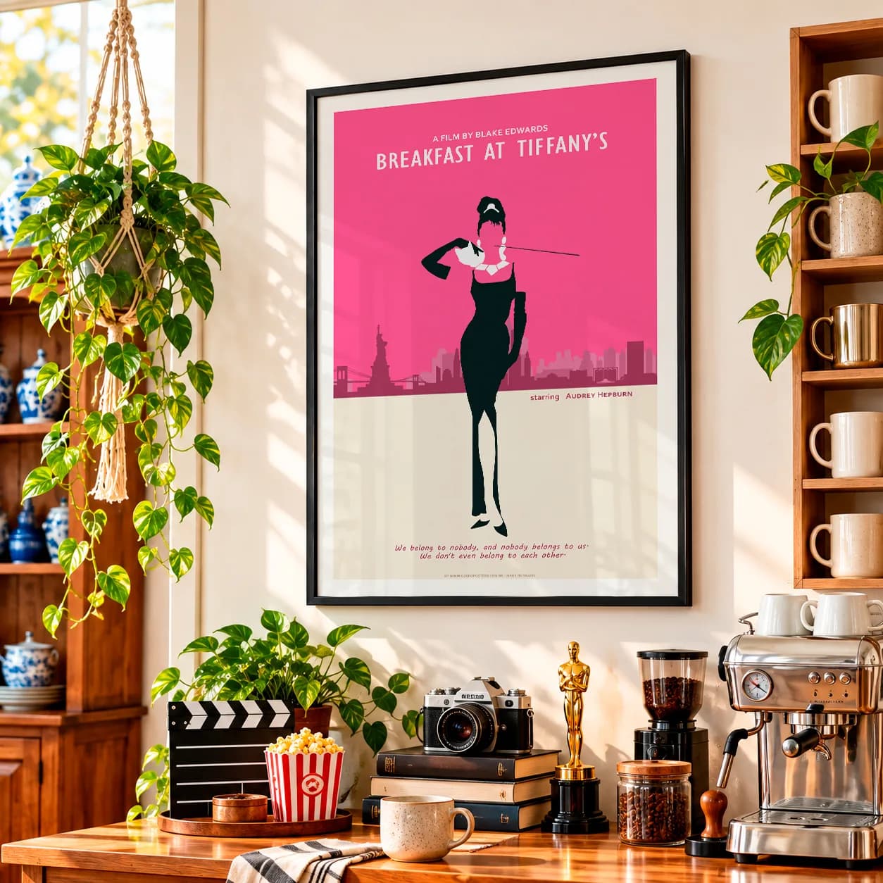 Quadro Decorativo Bonequinha de Luxo – Breakfast at Tiffany’s - Minimalista