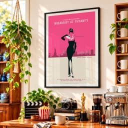Quadro Decorativo Bonequinha de Luxo – Breakfast at Tiffany’s - Minimalista