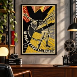 Quadro Decorativo Um Homem com uma Câmera | Dziga Vertov Cinema Soviético