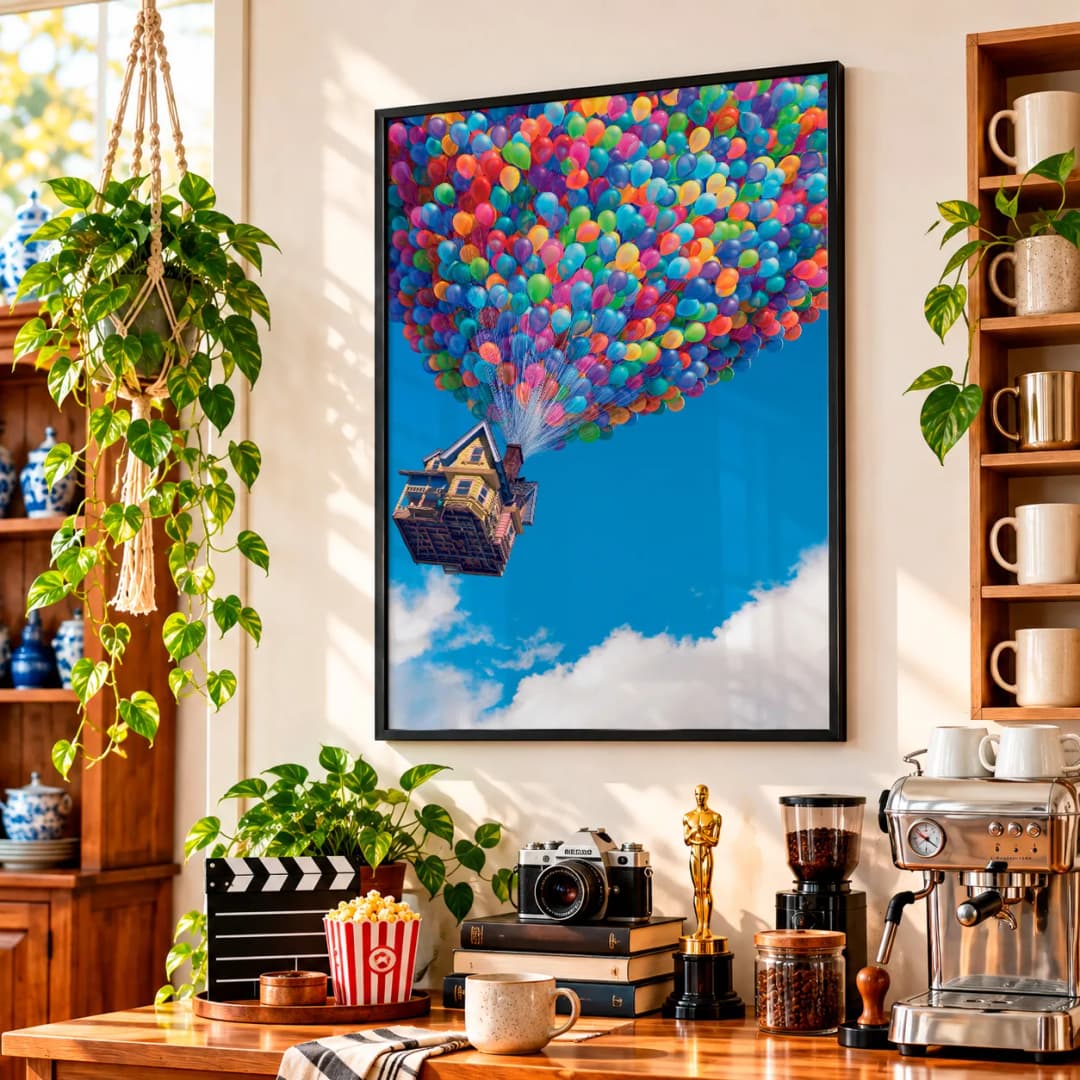 Quadro Decorativo Up Altas Aventuras – Casa com Balões