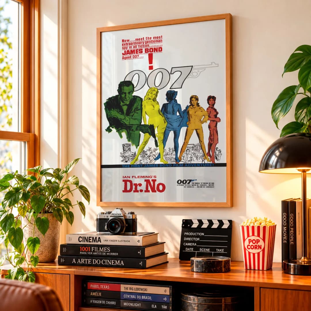 Quadro Decorativo 007 Contra o Satânico Dr. No – James Bond Sean Connery