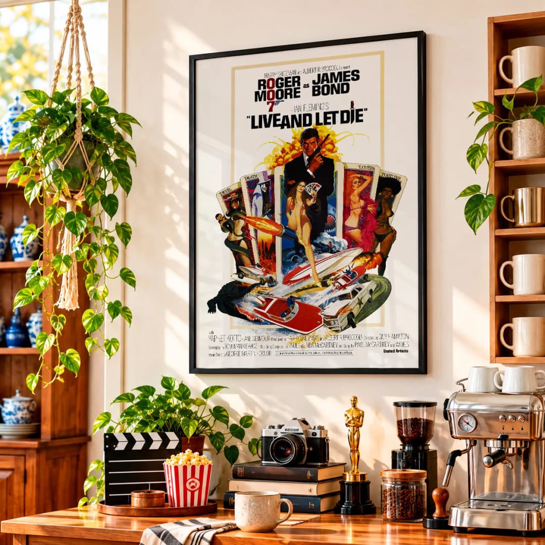 Quadro Decorativo 007 Viva e Deixe Morrer – James Bond Roger Moore