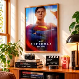 Quadro Decorativo Superman 2025 – James Gunn Cartaz Oficial Brasil