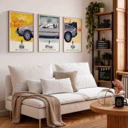 Kit Trio Quadros De Volta para o Futuro – DeLorean
