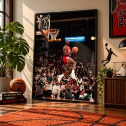Quadro Decorativo Michael Jordan – Slam Dunk Contest 1988 | Basquete NBA