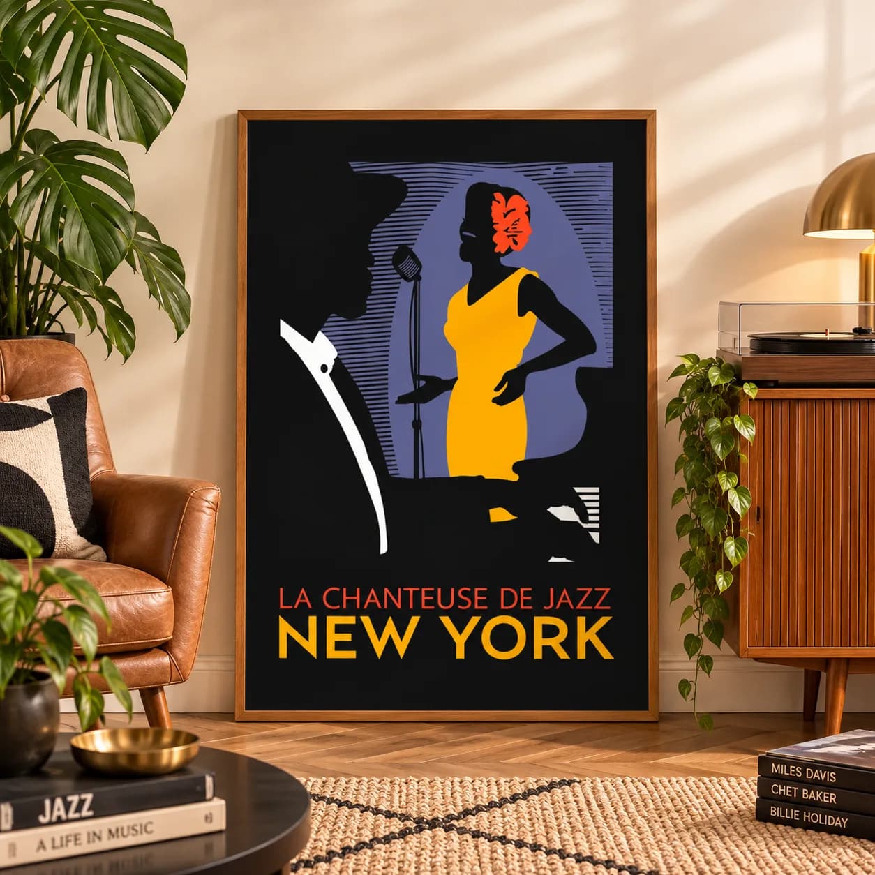 Quadro Decorativo La Chanteuse de Jazz – New York | Arte Musical Vintage