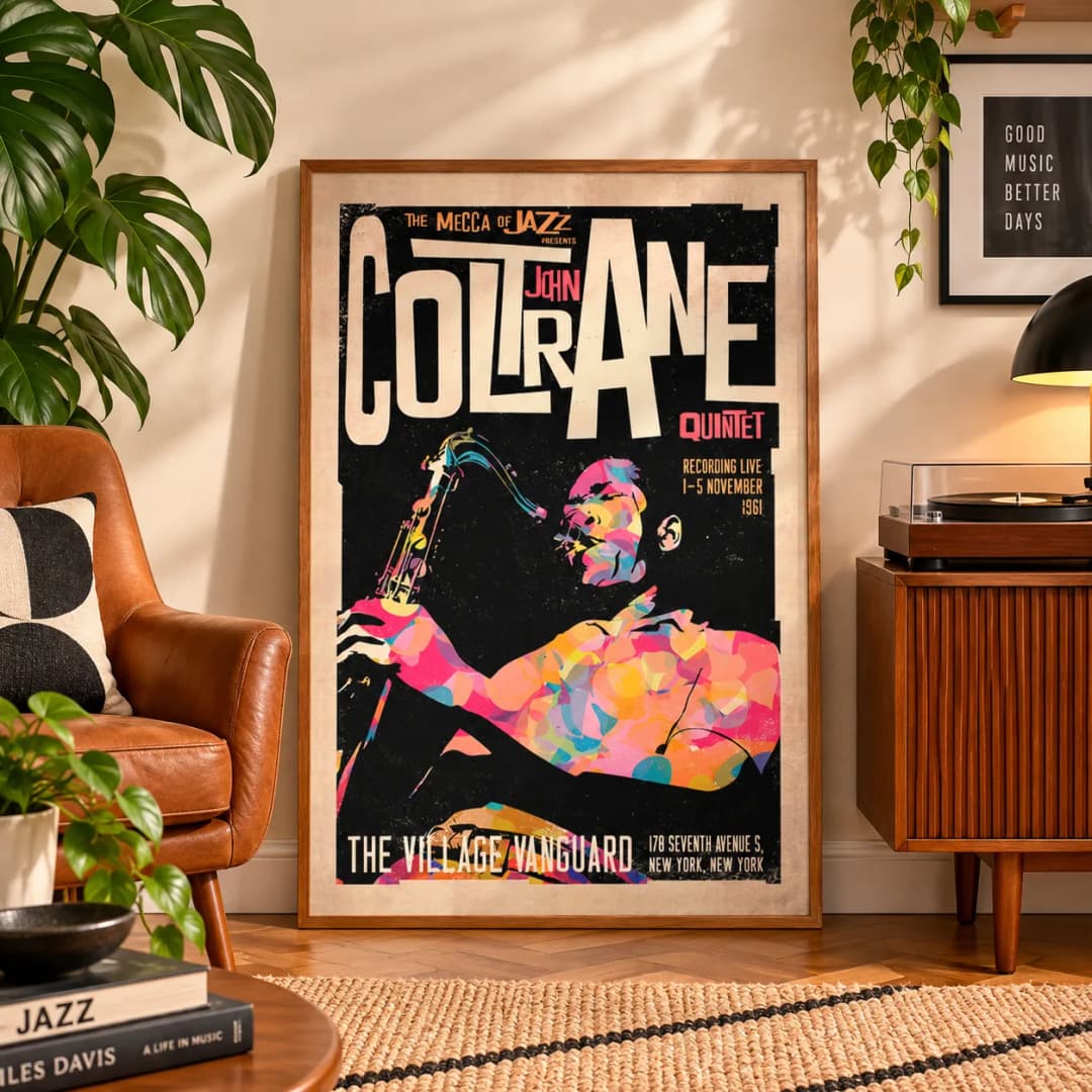 Quadro Decorativo John Coltrane – The Village Vanguard 1961 | Jazz Vintage
