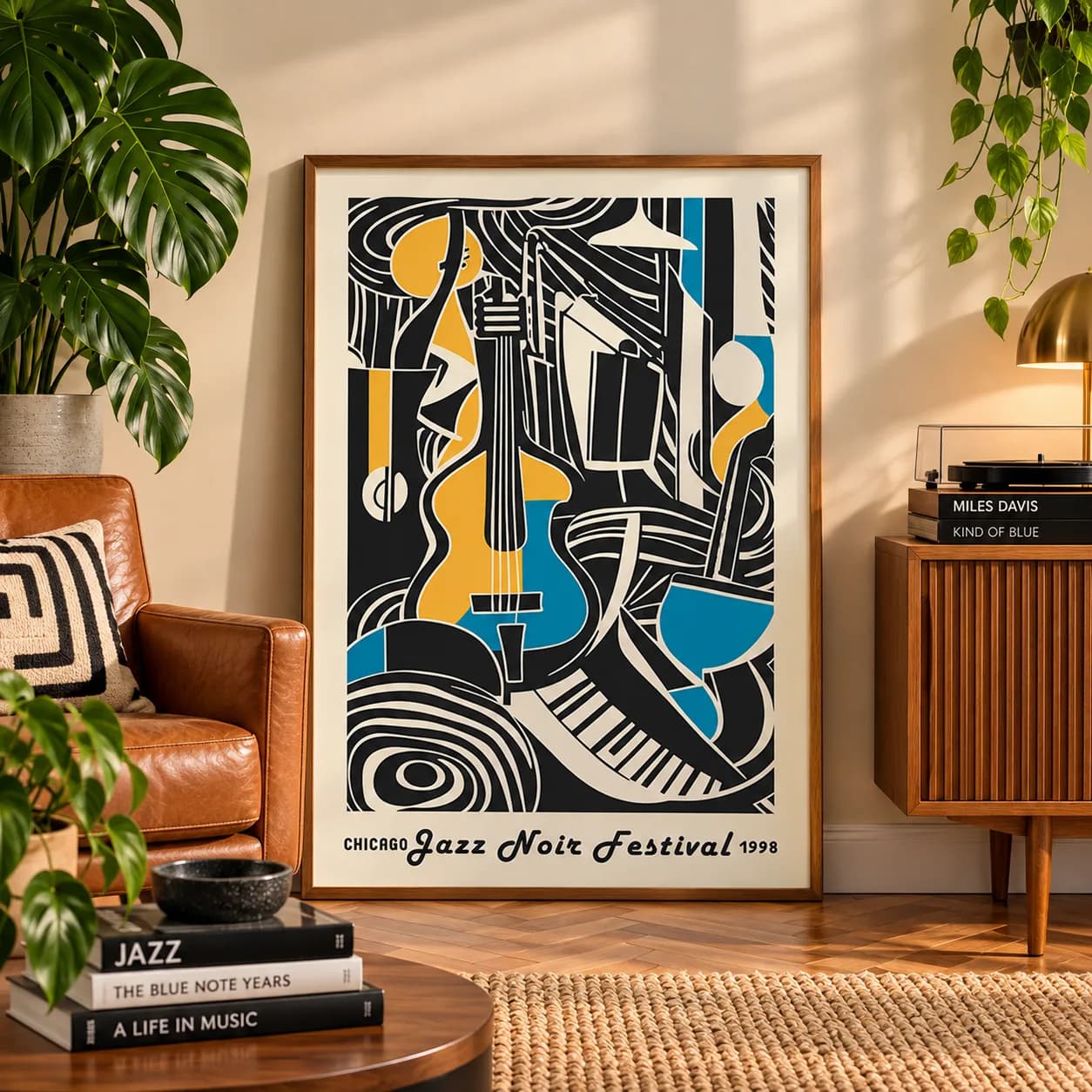 Quadro Decorativo Chicago Jazz Noir Festival 1998