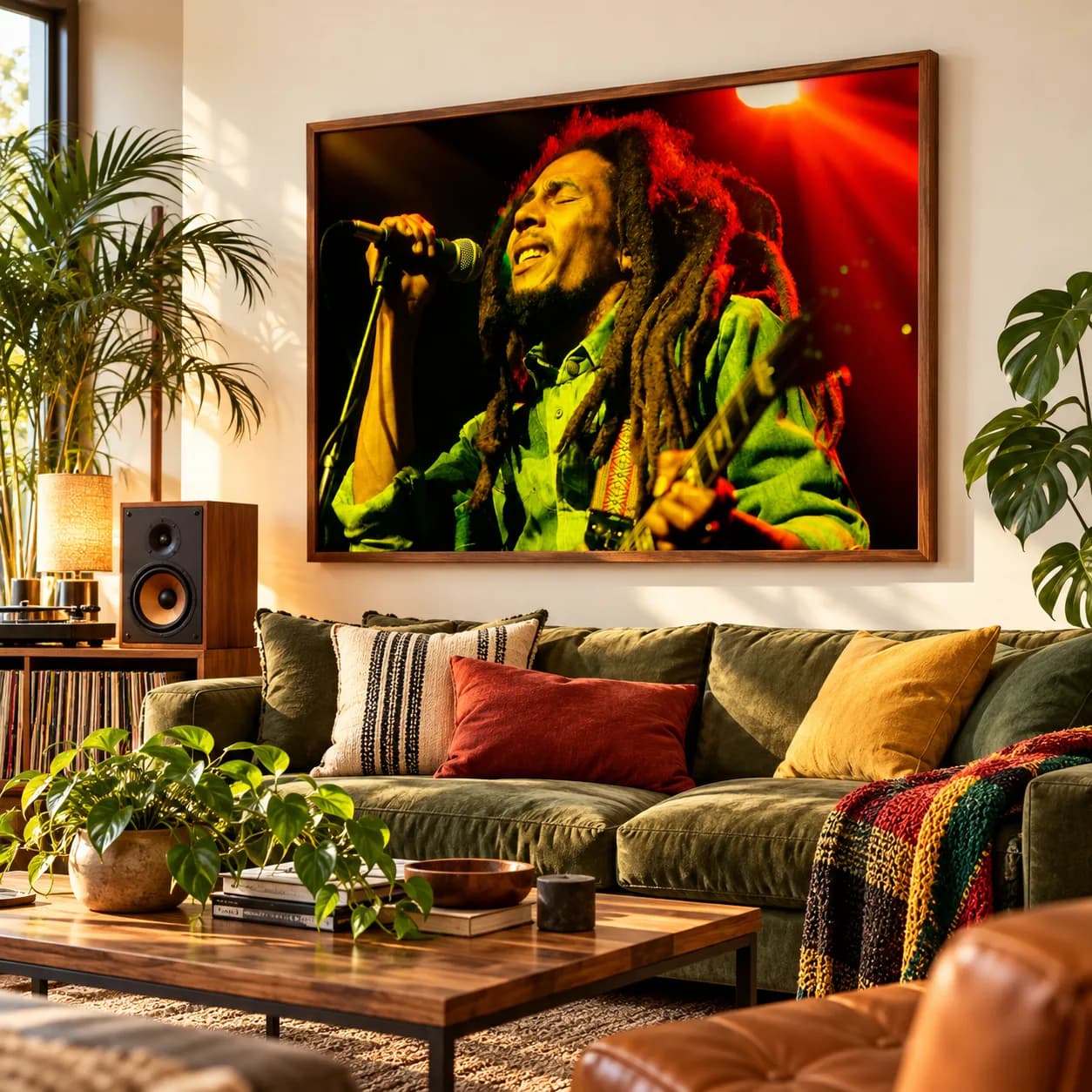 Quadro Decorativo Bob Marley ao Vivo – Reggae Music