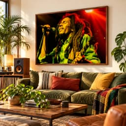 Quadro Decorativo Bob Marley ao Vivo – Reggae Music