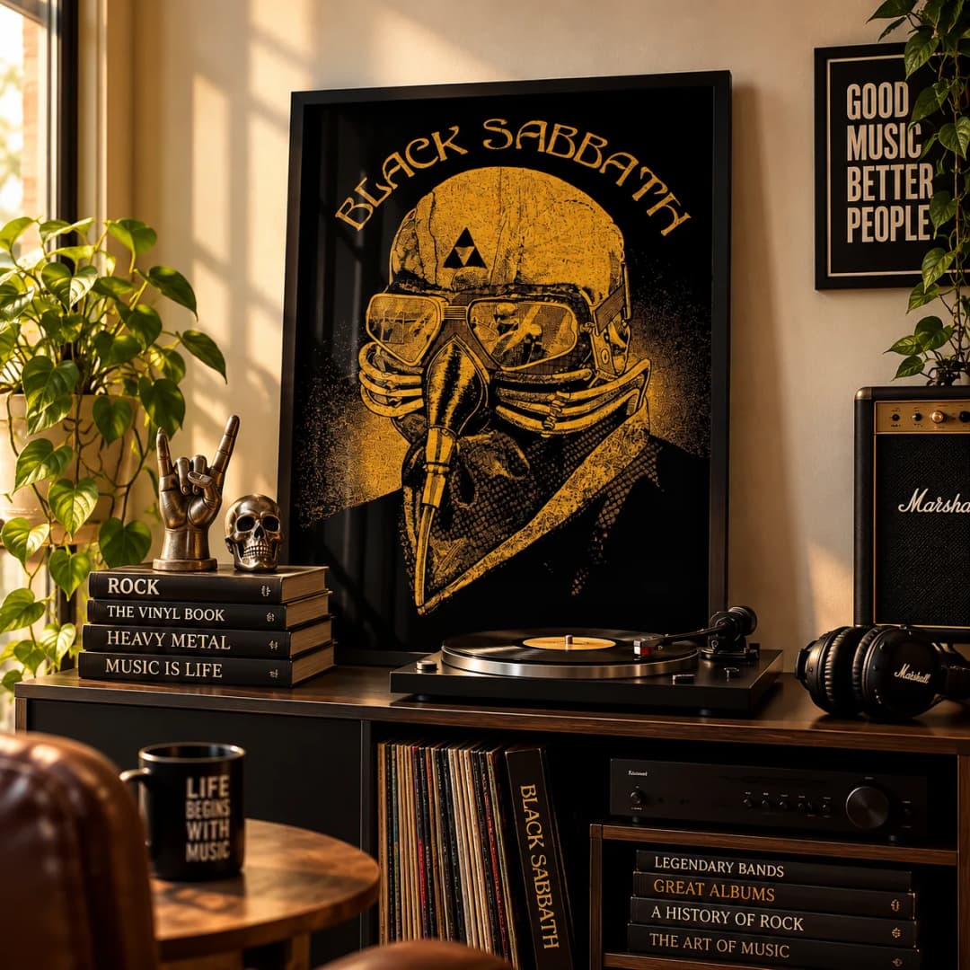 Quadro Decorativo Black Sabbath US Tour 78 – Heavy Metal Vintage