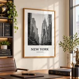 Quadro Decorativo New York – Chrysler Building | Fotografia Urbana em Preto e Branco