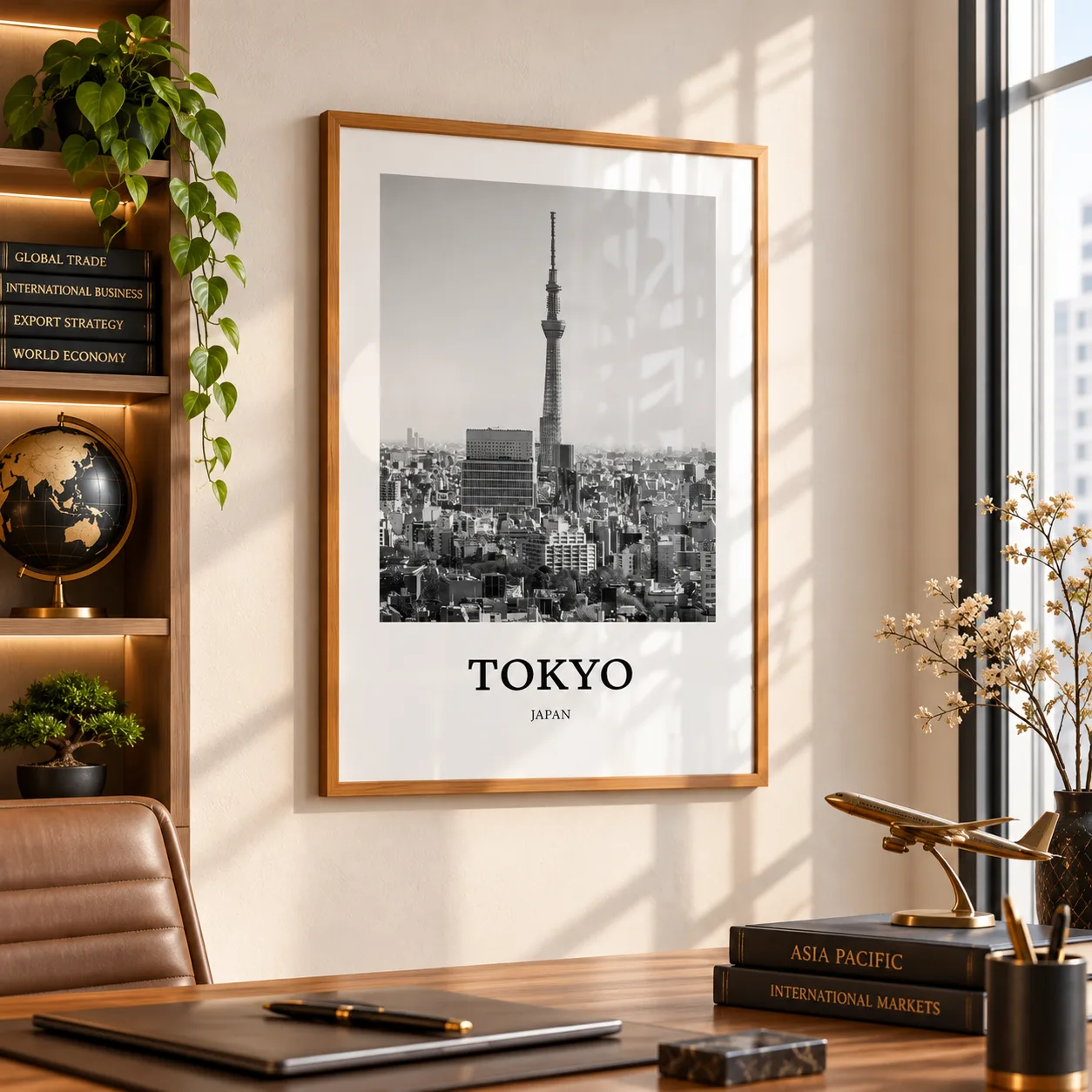 Quadro Decorativo Tokyo Japan – Tokyo Skytree | Fotografia Urbana em Preto e Branco