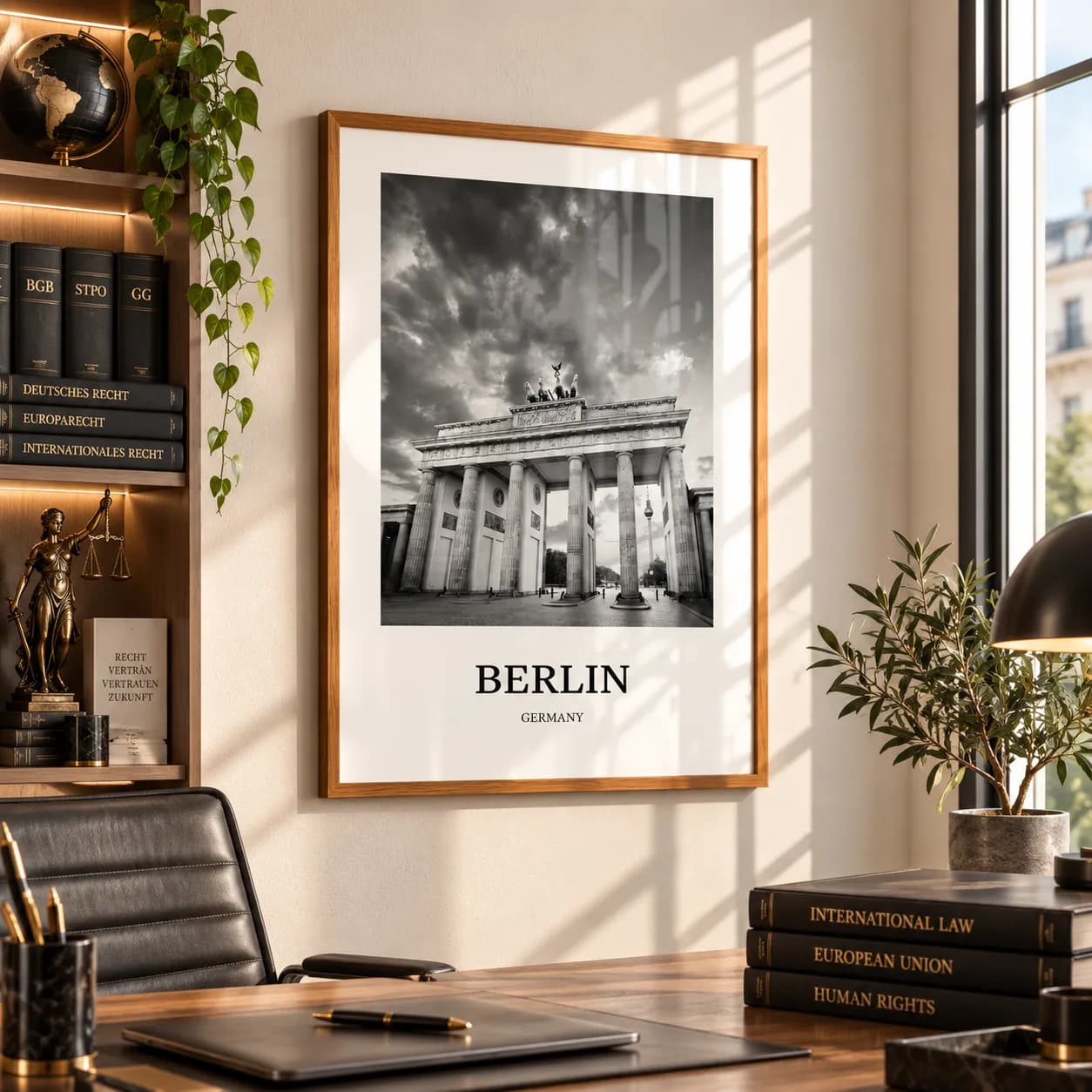 Quadro Decorativo Berlin Germany – Portão de Brandemburgo | Fotografia em Preto e Branco