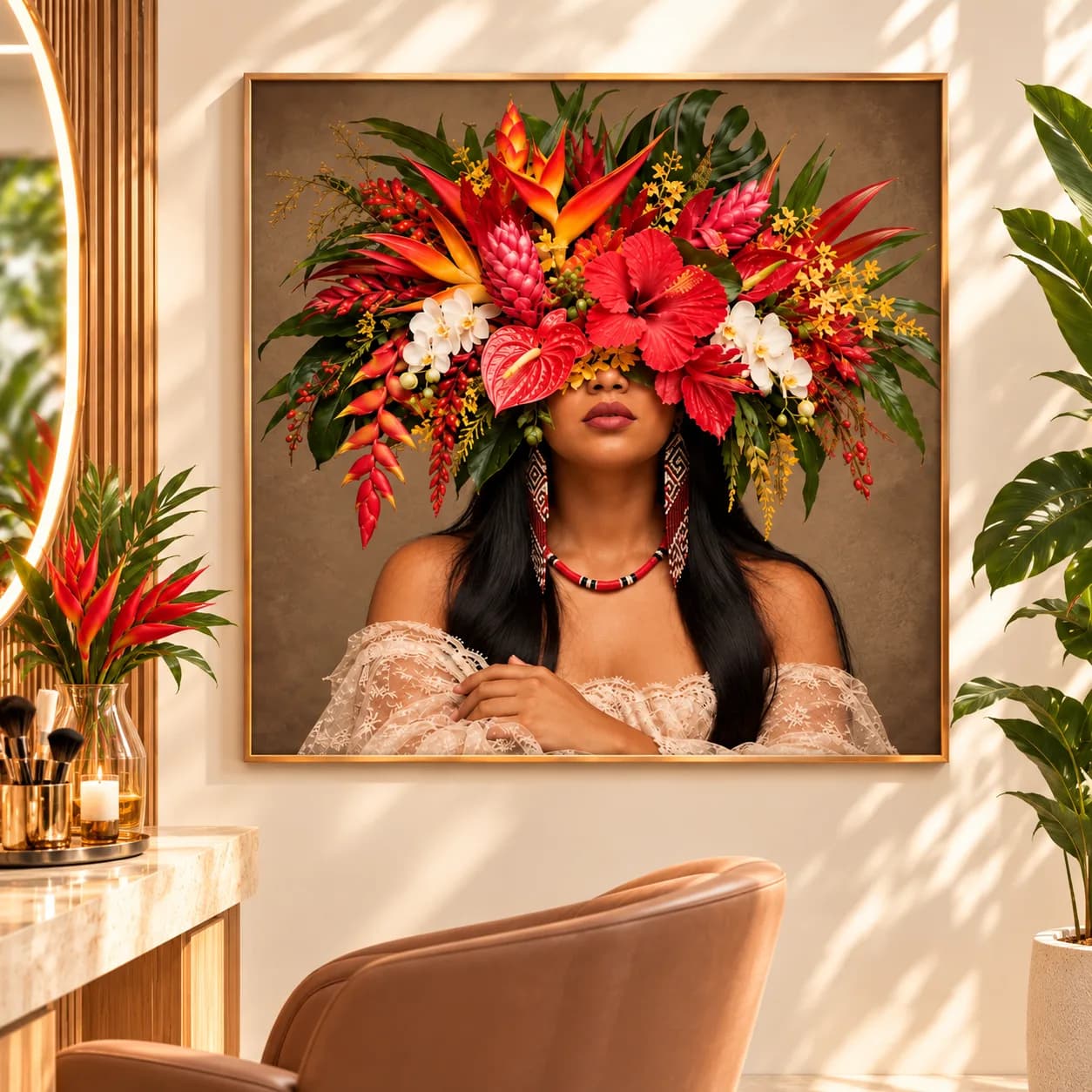 Quadro Decorativo Filha da Floresta – Flores Tropicais