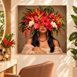 Quadro Decorativo Filha da Floresta – Flores Tropicais