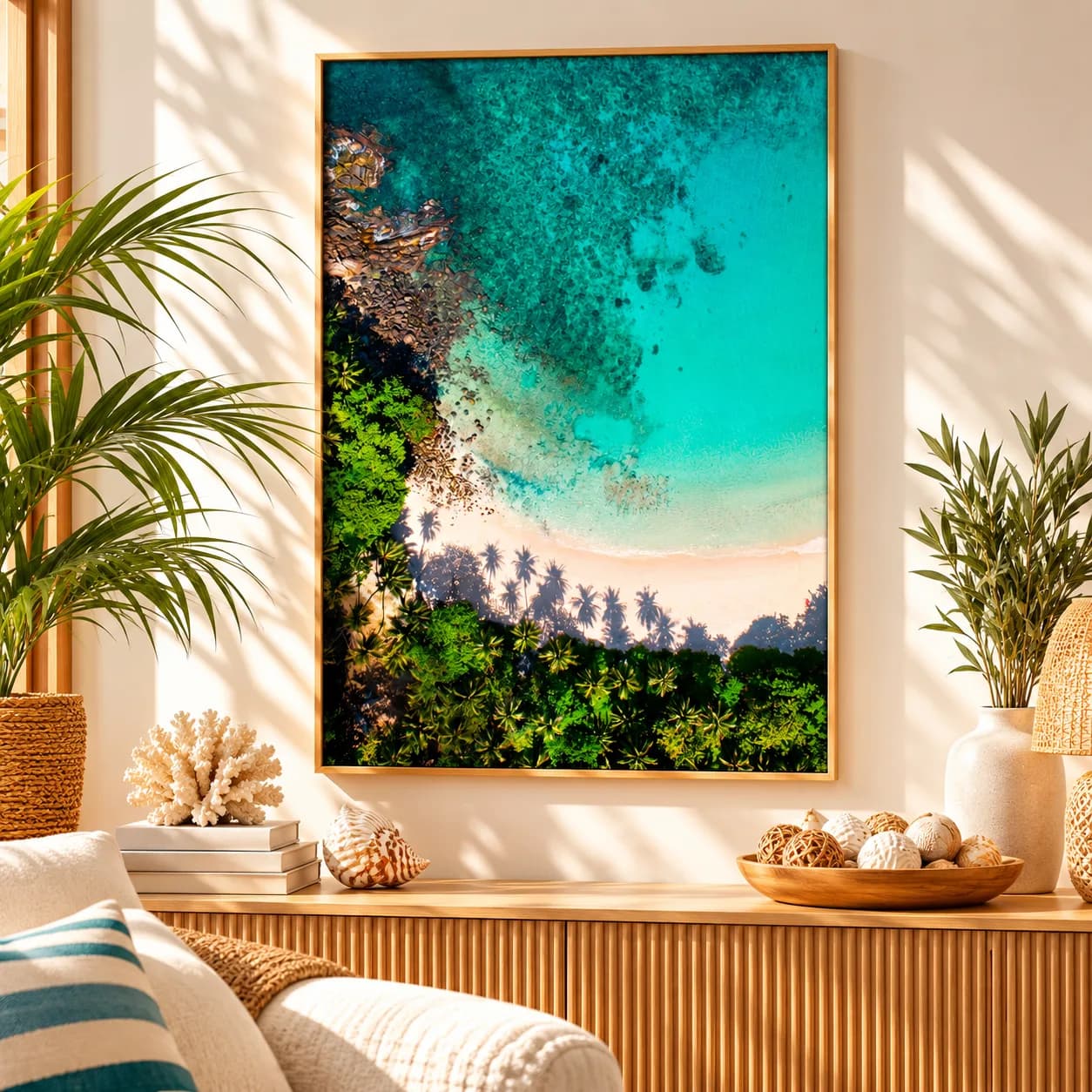 Quadro Decorativo Praia da Liberdade Phuket Tailândia – Vista Aérea