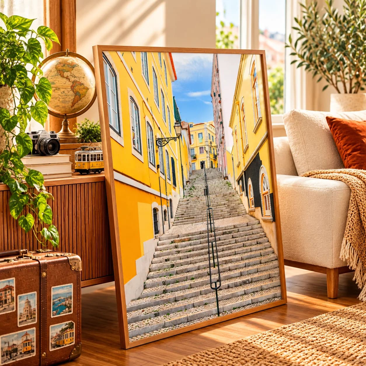 Quadro Decorativo Escadarias de Lisboa – Portugal