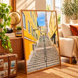 Quadro Decorativo Escadarias de Lisboa – Portugal