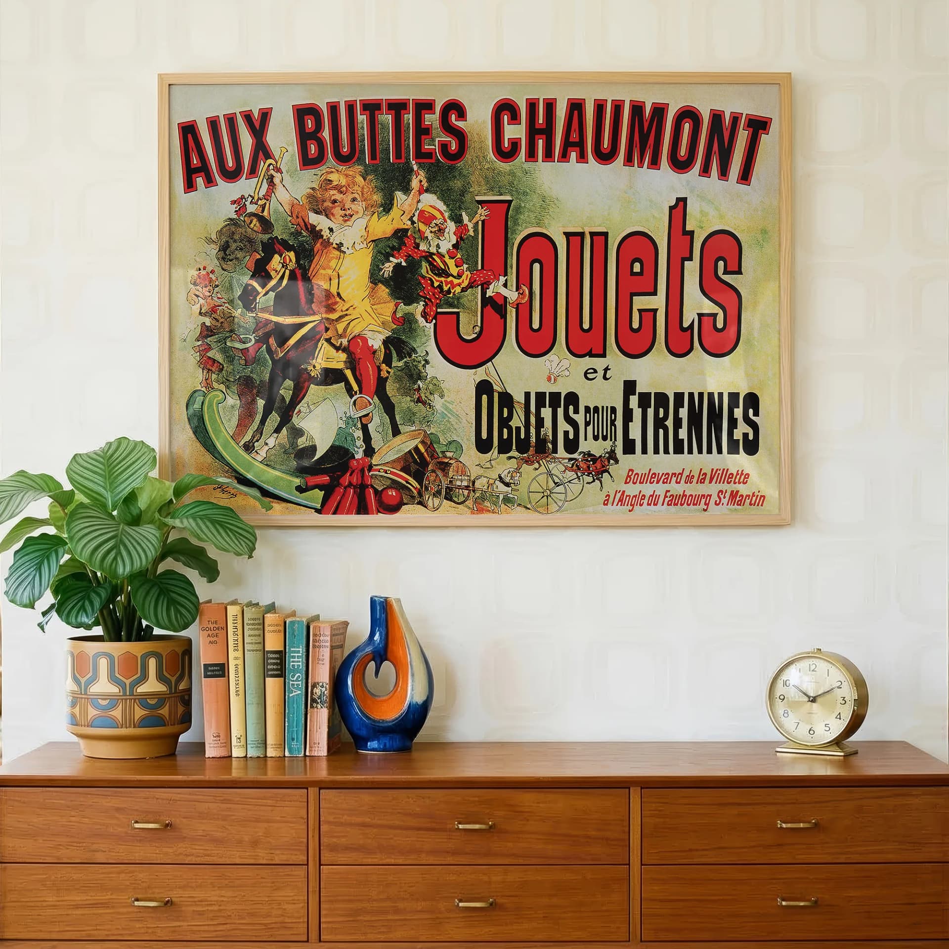 Quadro Decorativo da Série Friends - Aux Buttes Chaumont Jouets et Objets Pour Etrennes